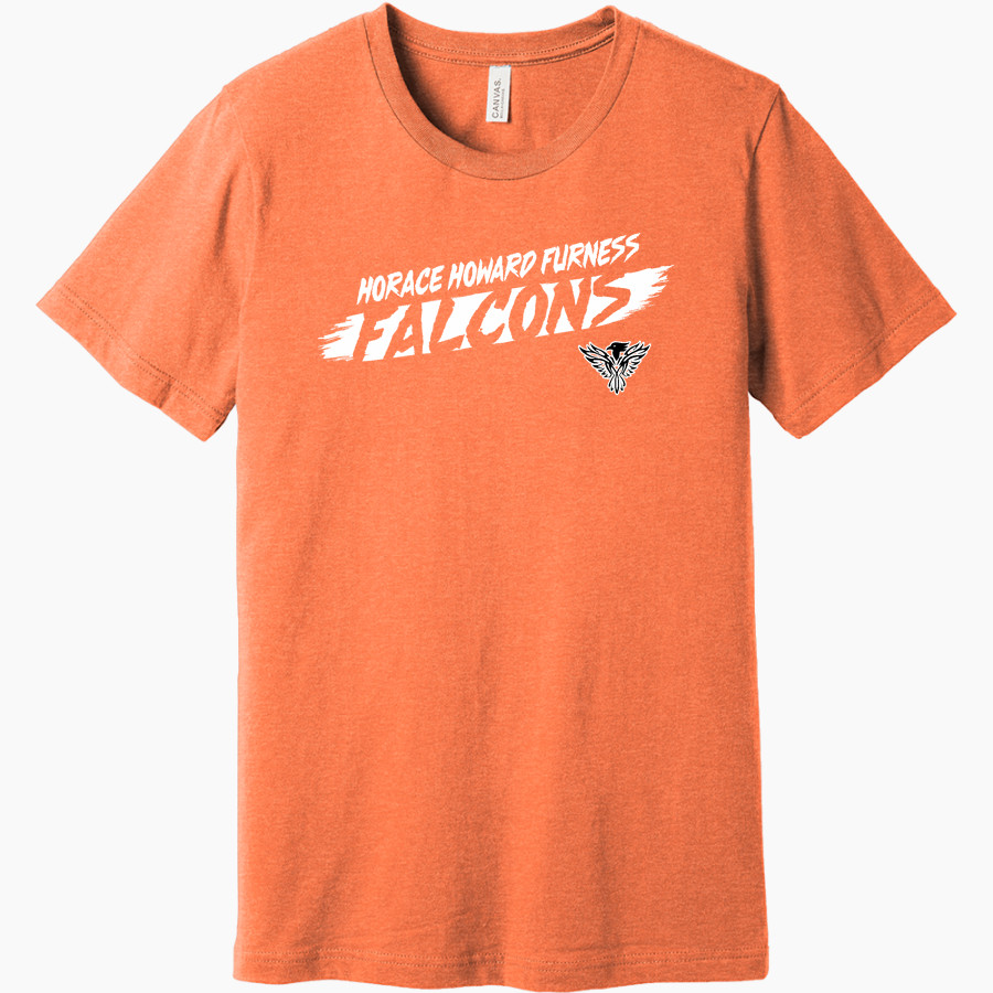 HORACE HOWARD FURNESS HIGH SCHOOL FALCONS <span class="pdp-name-mascot">HORACE HOWARD FURNESS FALCONS</span> BELLA+CANVAS Unisex Heather CVC Short Sleeve Tee