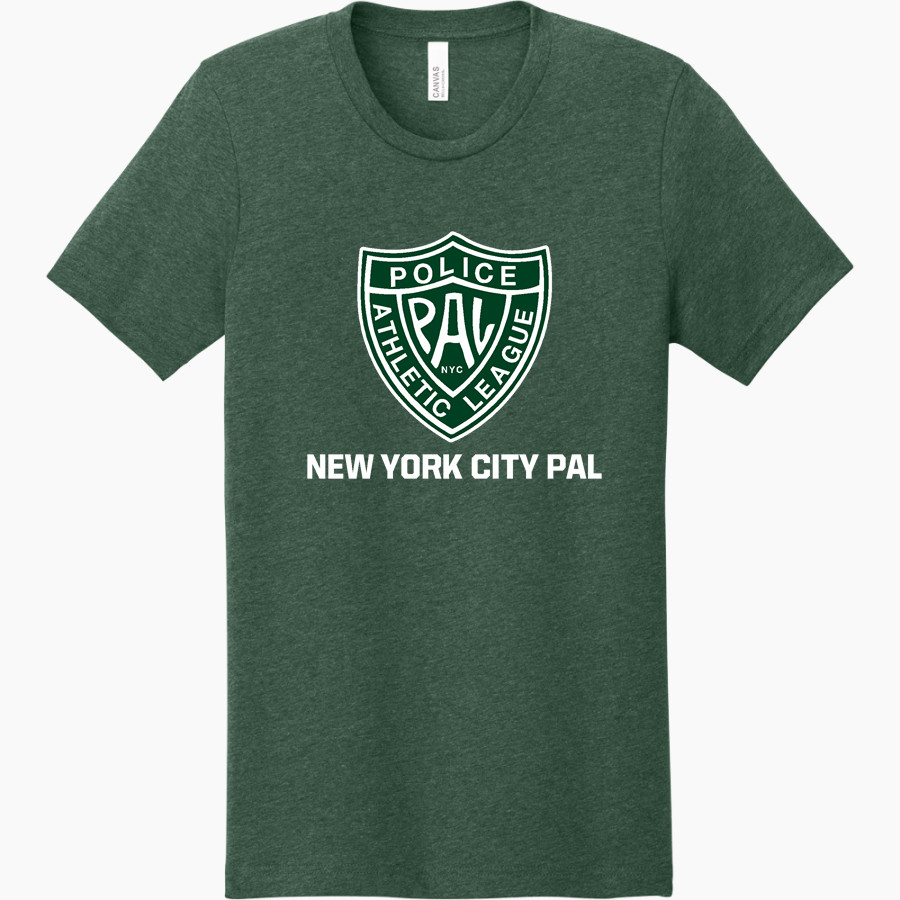 NYC Police Athletic League Online Store <span class="pdp-name-mascot">New York City PAL</span> BELLA+CANVAS Unisex Heather CVC Short Sleeve Tee
