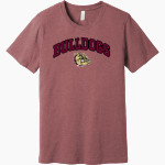LIBERTY COUNTY HIGH SCHOOL BULLDOGS <span class="pdp-name-mascot">LIBERTY COUNTY BULLDOGS</span> BELLA+CANVAS Unisex Heather CVC Short Sleeve Tee Front Thumbnail