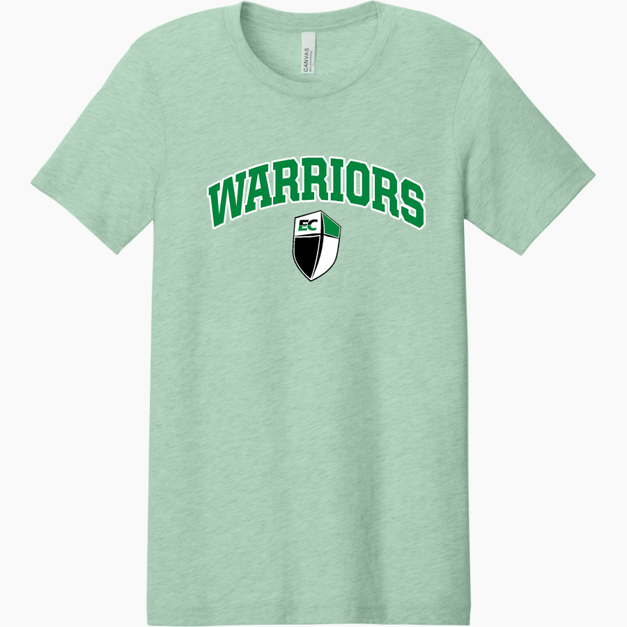 EMMANUEL CHRISTIAN SCHOOL WARRIORS <span class="pdp-name-mascot">EMMANUEL WARRIORS</span> BELLA+CANVAS Unisex Heather CVC Short Sleeve Tee