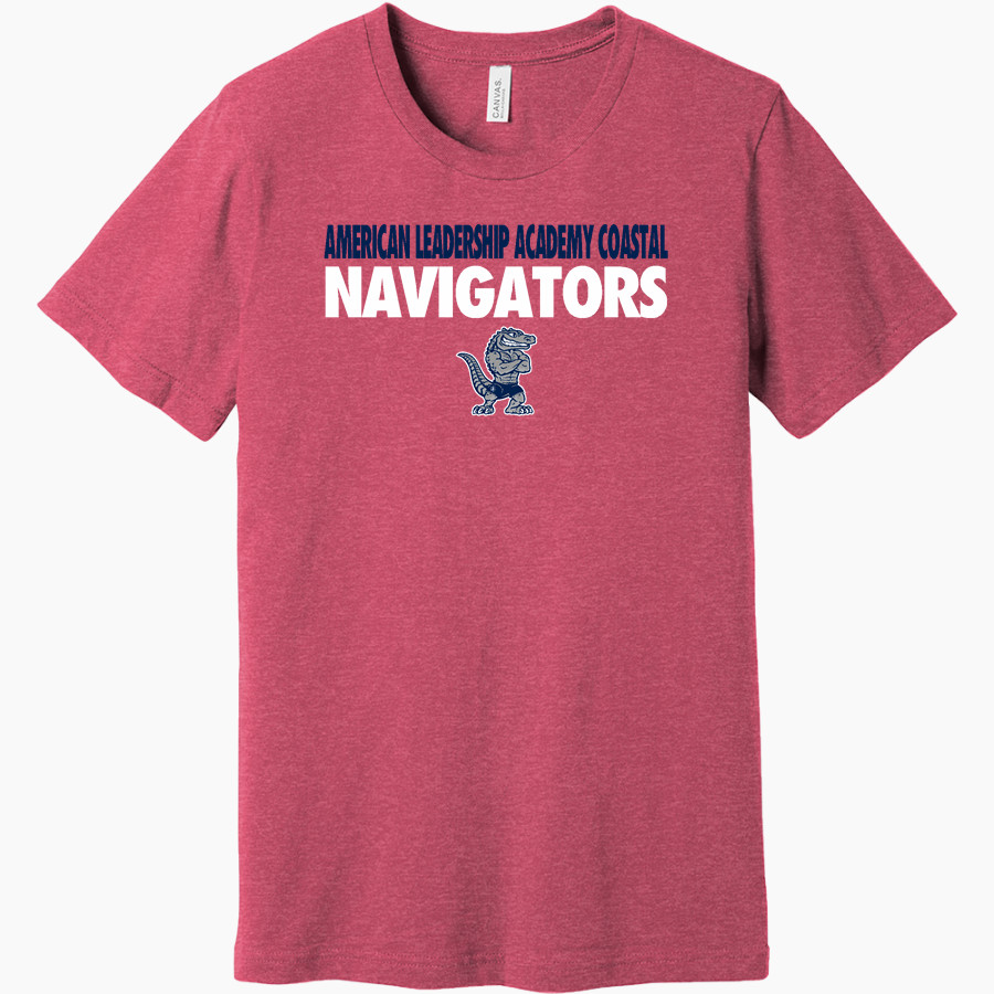 American Leadership Academy Coastal Navigators BELLA+CANVAS Unisex Heather CVC Short Sleeve Tee
