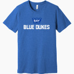 Whitefish Bay Blue Dukes BELLA+CANVAS Unisex Heather CVC Short Sleeve Tee Front Thumbnail