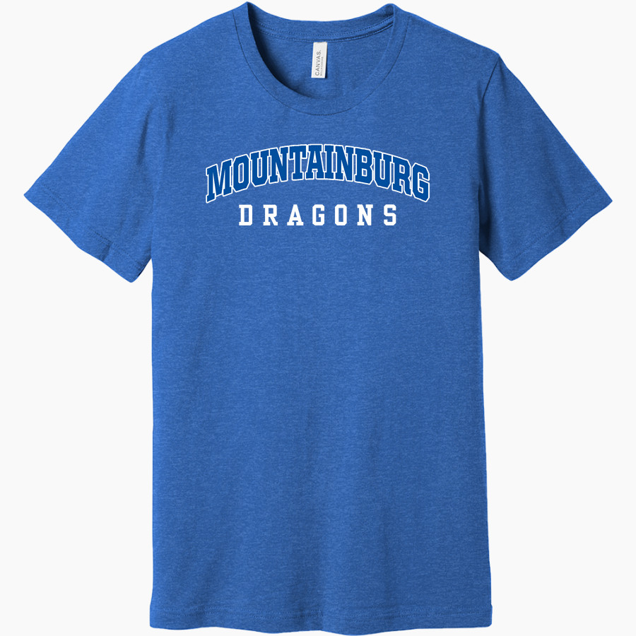 Mountainburg Dragons <span class="pdp-name-mascot">Mountainburg Dragons</span> BELLA+CANVAS Unisex Heather CVC Short Sleeve Tee