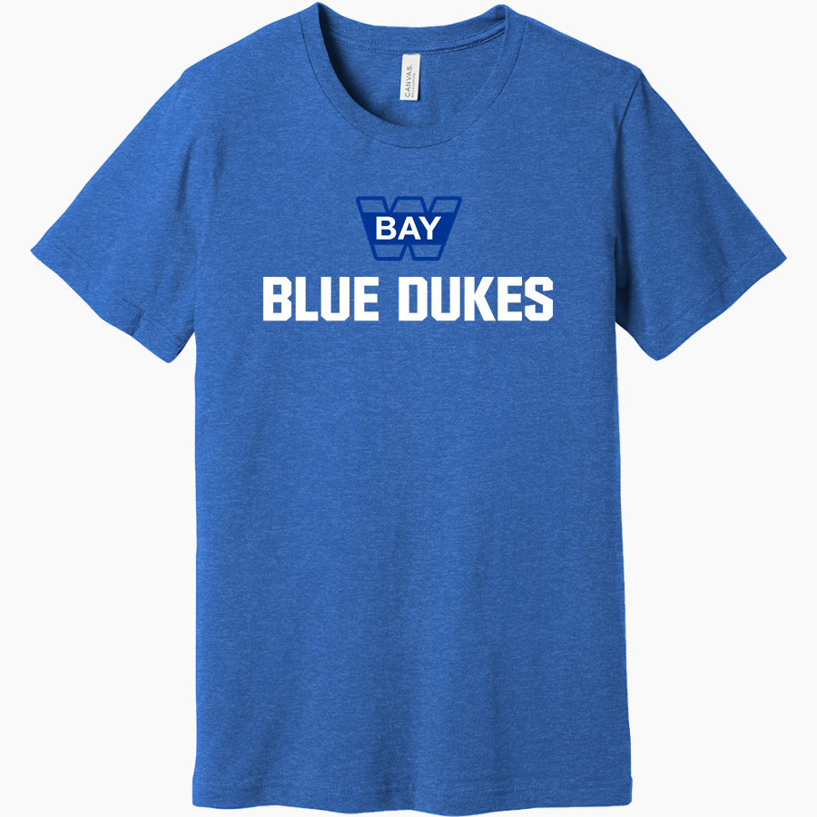 Whitefish Bay Blue Dukes BELLA+CANVAS Unisex Heather CVC Short Sleeve Tee
