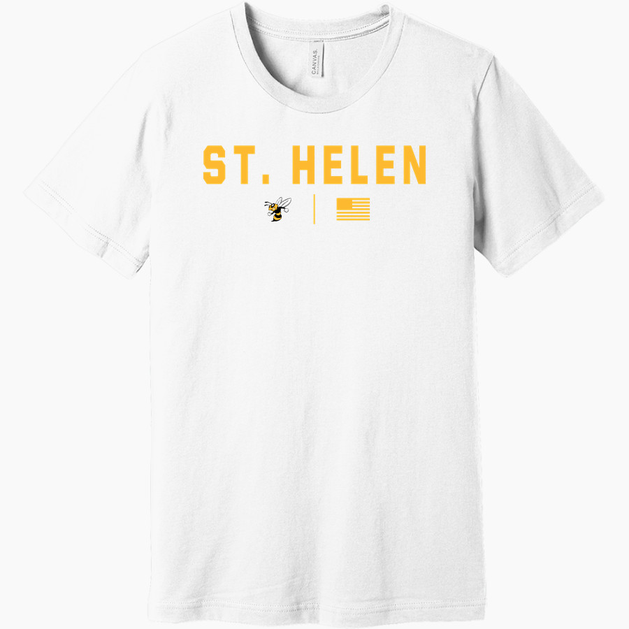 St. Helen Hornets <span class="pdp-name-mascot">St. Helen School Hornets</span> BELLA+CANVAS Unisex Heather CVC Short Sleeve Tee