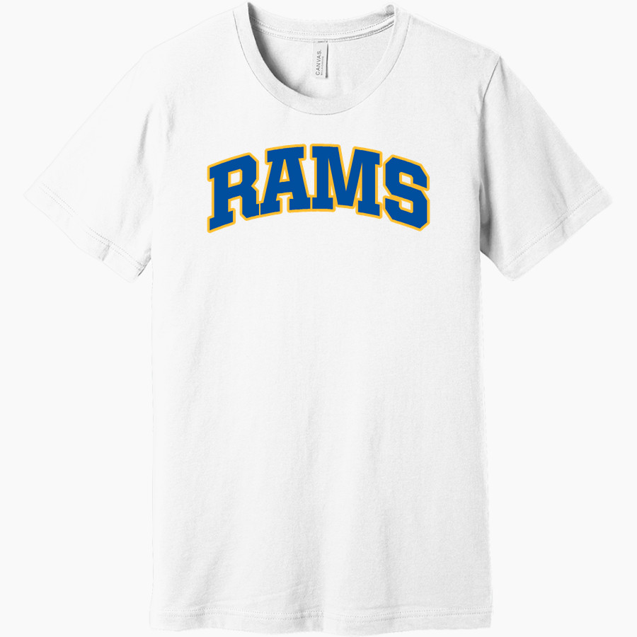 CUBA HIGH SCHOOL RAMS BELLA+CANVAS Unisex Heather CVC Short Sleeve Tee