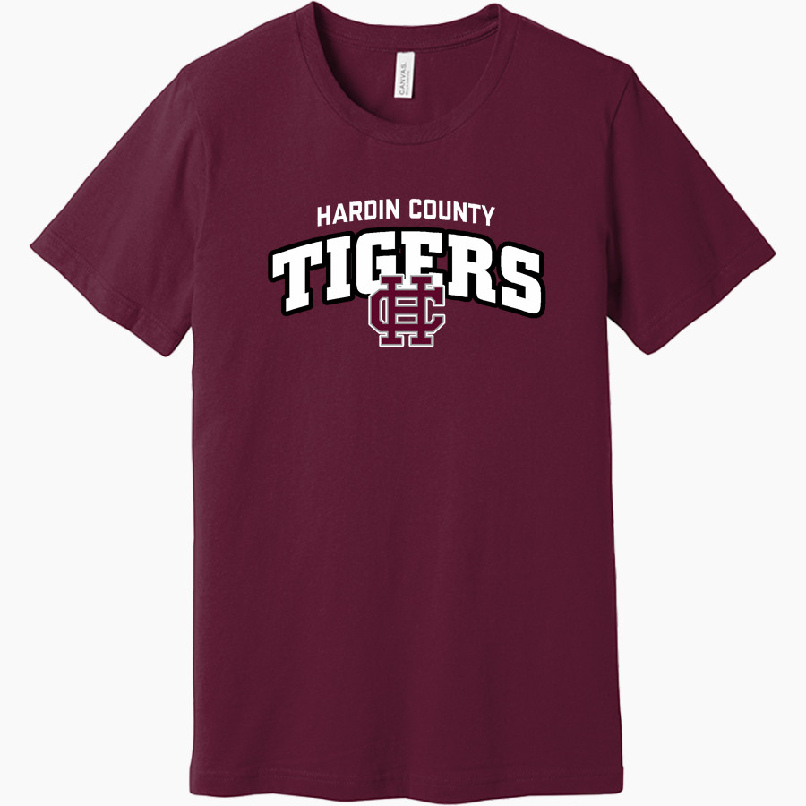 HARDIN COUNTY HIGH SCHOOL TIGERS <span class="pdp-name-mascot">HARDIN COUNTY TIGERS</span> BELLA+CANVAS Unisex Jersey Short Sleeve Tee