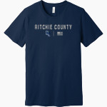 RITCHIE COUNTY HIGH SCHOOL REBELS <span class="pdp-name-mascot">RITCHIE COUNTY REBELS</span> BELLA+CANVAS Unisex Jersey Short Sleeve Tee Front Thumbnail
