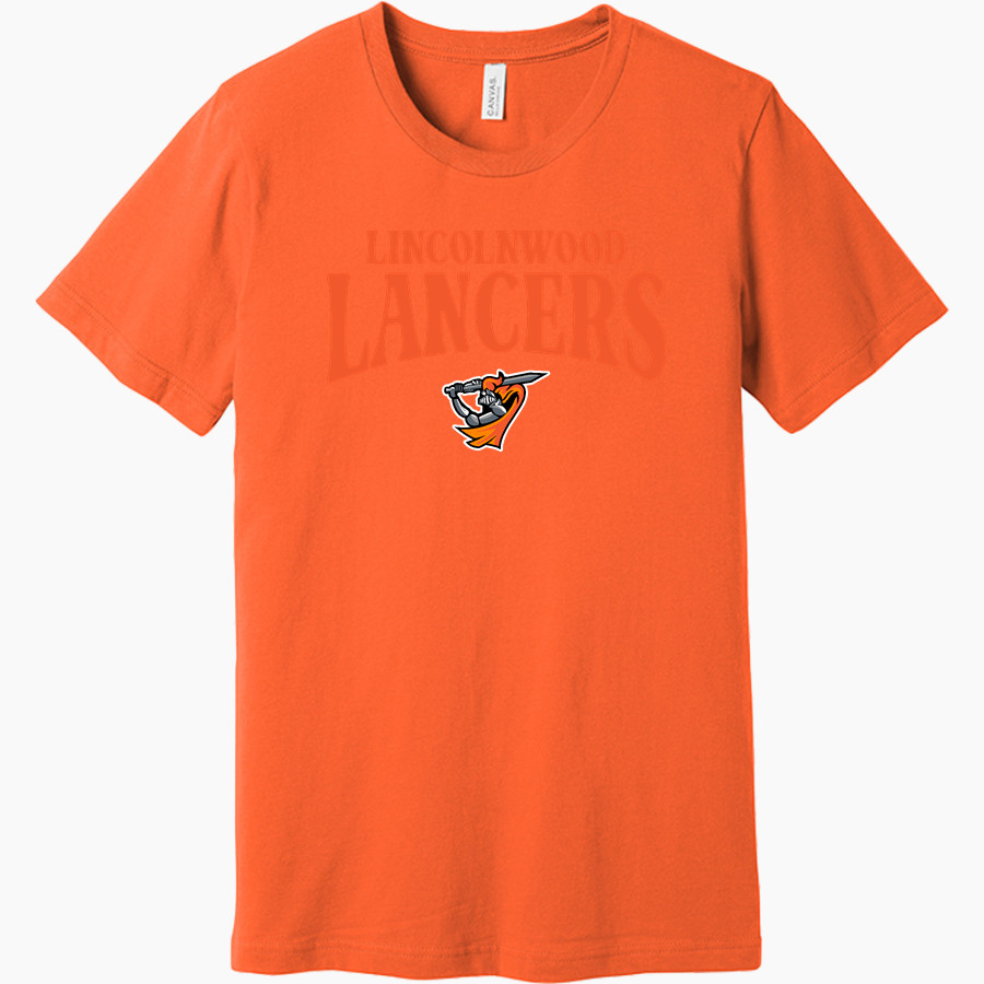 LINCOLNWOOD HIGH SCHOOL LANCERS BELLA+CANVAS Unisex Jersey Short Sleeve Tee