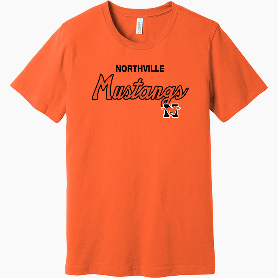 NORTHVILLE HIGH SCHOOL MUSTANGS BELLA+CANVAS Unisex Jersey Short Sleeve Tee