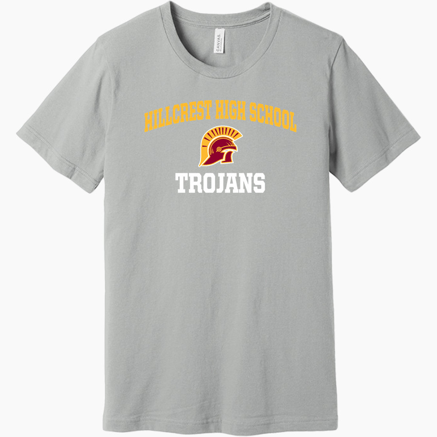 HILLCREST HIGH SCHOOL TROJANS <span class="pdp-name-mascot">Hillcrest High School TROJANS</span> BELLA+CANVAS Unisex Jersey Short Sleeve Tee