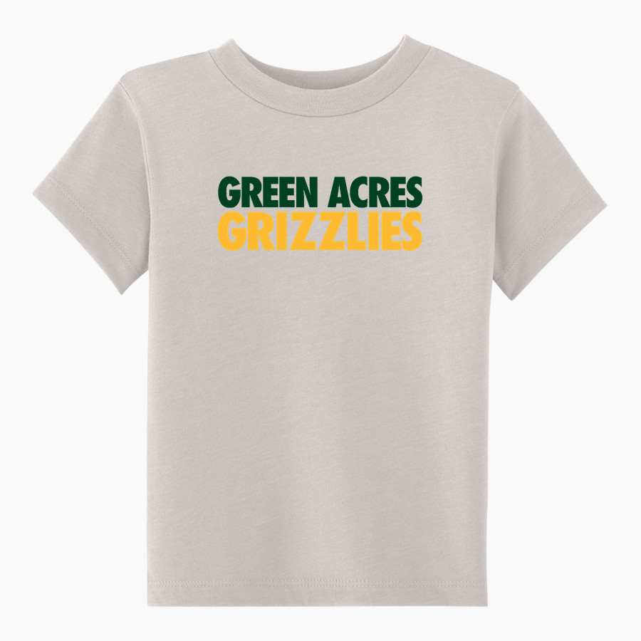 Green Acres Grizzlies <span class="pdp-name-mascot">Green Acres School Grizzlies</span> BELLA+CANVAS Toddler Short Sleeve Tee