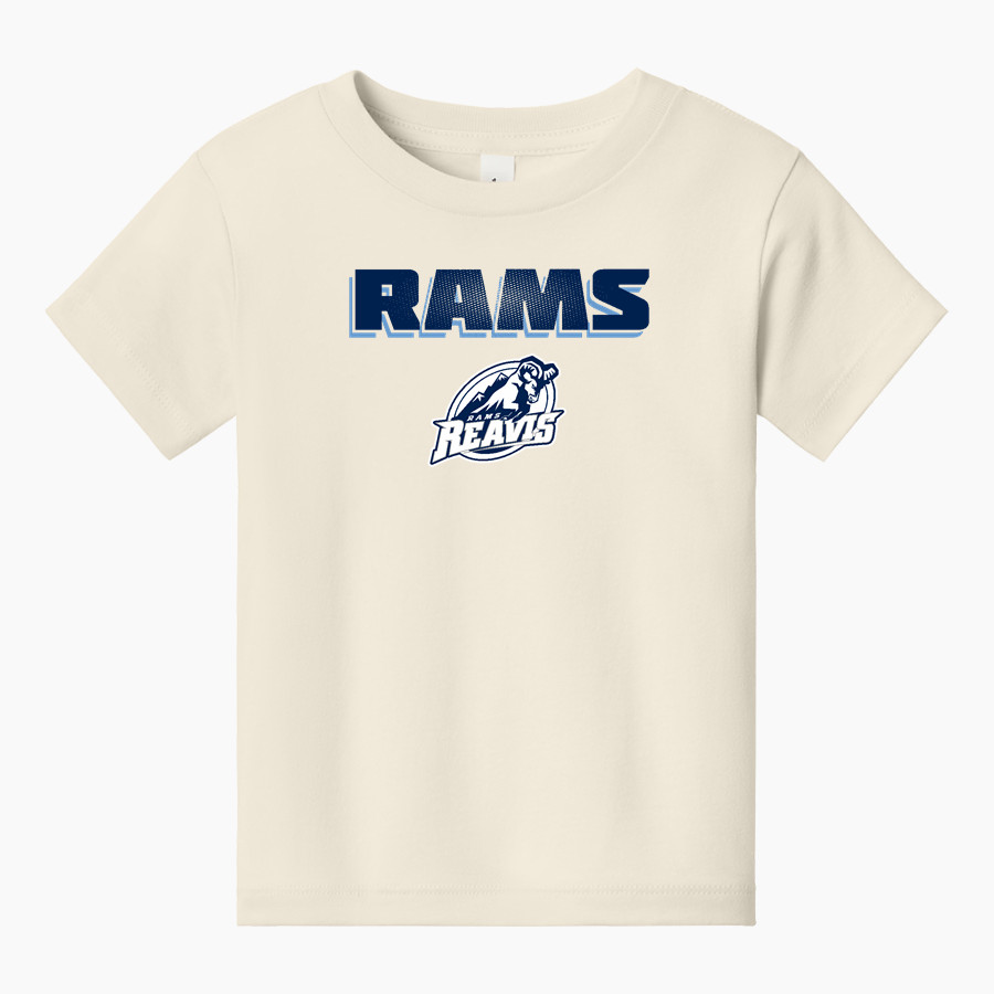 REAVIS HIGH SCHOOL RAMS BELLA+CANVAS Toddler Short Sleeve Tee