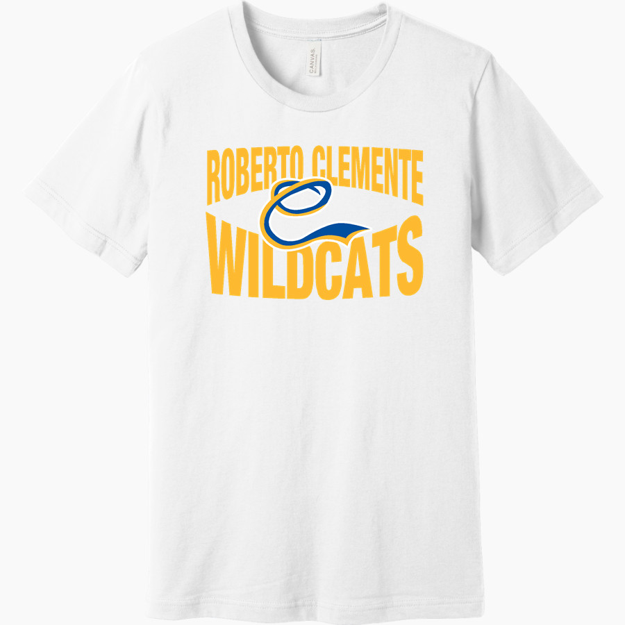ROBERTO CLEMENTE HIGH SCHOOL WILDCATS <span class="pdp-name-mascot">ROBERTO CLEMENTE WILDCATS</span> BELLA+CANVAS Unisex Jersey Short Sleeve Tee