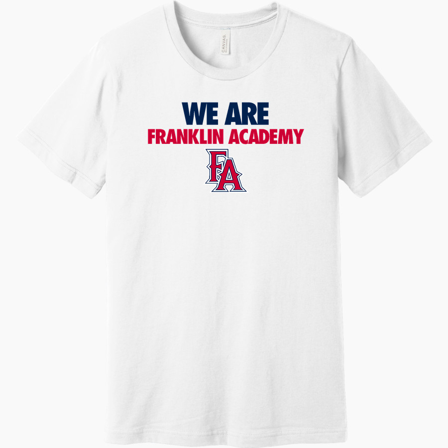 FRANKLIN ACADEMY HIGH SCHOOL PATRIOTS <span class="pdp-name-mascot">FRANKLIN ACADEMY PATRIOTS</span> BELLA+CANVAS Unisex Jersey Short Sleeve Tee