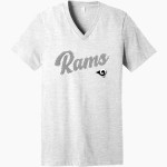 WILKINSON COUNTY CHRISTIAN ACADEMY RAMS <span class="pdp-name-mascot">WILKINSON CO RAMS</span> Bella+Canvas Unisex Jersey Short Sleeve V-Neck Tee Front Thumbnail
