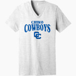 CHINO HIGH SCHOOL COWBOYS <span class="pdp-name-mascot">CHINO COWBOYS</span> Bella+Canvas Unisex Jersey Short Sleeve V-Neck Tee Front Thumbnail