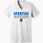 CENTENNIAL HIGH SCHOOL SPARTANS <span class="pdp-name-mascot">CENTENNIAL SPARTANS</span> Bella+Canvas Unisex Jersey Short Sleeve V-Neck Tee Front Thumbnail