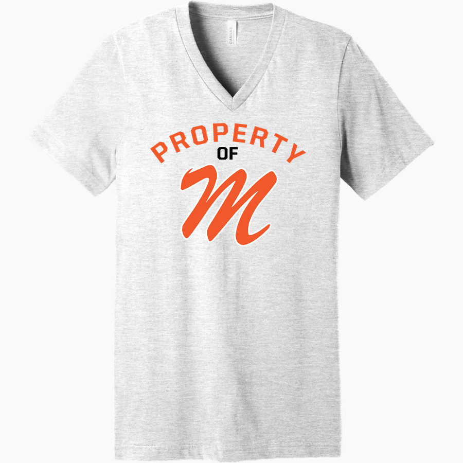 Mohonasen Warriors <span class="pdp-name-mascot">Mohonasen Warriors</span> Bella+Canvas Unisex Jersey Short Sleeve V-Neck Tee