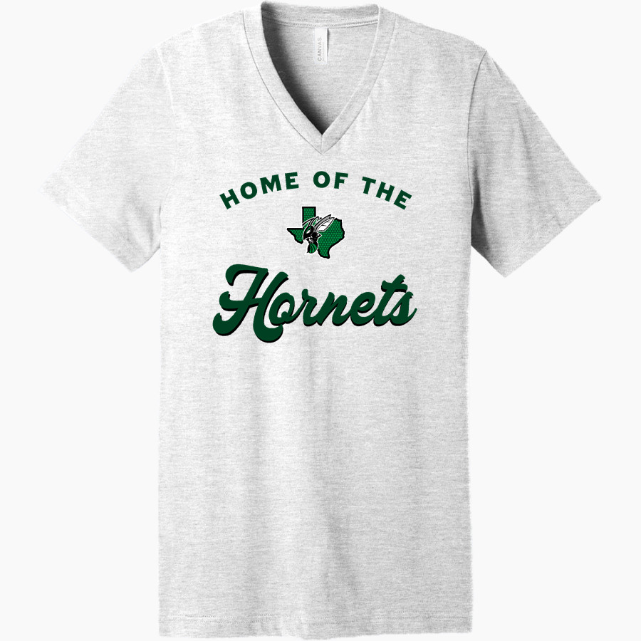BOLES HIGH SCHOOL HORNETS Bella+Canvas Unisex Jersey Short Sleeve V-Neck Tee