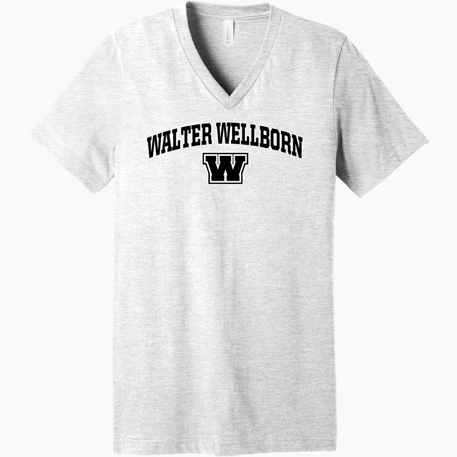 WALTER WELLBORN HIGH SCHOOL PANTHERS <span class="pdp-name-mascot">WALTER H WELLBORN PANTHERS</span> Bella+Canvas Unisex Jersey Short Sleeve V-Neck Tee
