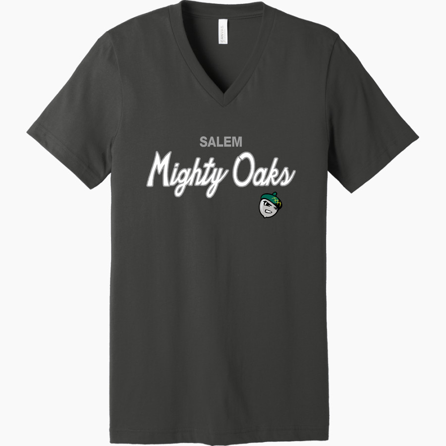 SCC Oaks <span class="pdp-name-mascot">Salem Oaks</span> Bella+Canvas Unisex Jersey Short Sleeve V-Neck Tee