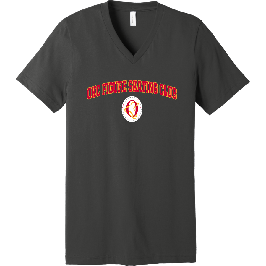 Oklahoma City Figure Skating Club Oklahoma City Figure <span class="pdp-name-mascot">Oklahoma City Figure Skating Club</span> BELLA+CANVAS Unisex Jersey Short Sleeve V-Neck Tee