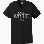 WAYNFLETE SCHOOL FLYERS <span class="pdp-name-mascot">WAYNFLETE FLYERS</span> Bella+Canvas Unisex Jersey Short Sleeve V-Neck Tee Front Thumbnail