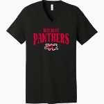 WILMOT UNION HIGH SCHOOL PANTHERS <span class="pdp-name-mascot">WILMOT PANTHERS</span> Bella+Canvas Unisex Jersey Short Sleeve V-Neck Tee Front Thumbnail