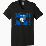 Divine Savior Academy Jaguars <span class="pdp-name-mascot">Divine Savior Academy Jaguars</span> Bella+Canvas Unisex Jersey Short Sleeve V-Neck Tee Front Thumbnail