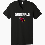 JOHANNESBURG-LEWISTON HIGH SCH CARDINALS <span class="pdp-name-mascot">JOHANNESBURG - LEWISTON CARDINALS</span> Bella+Canvas Unisex Jersey Short Sleeve V-Neck Tee Front Thumbnail