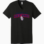 Crimson Cliffs Mustangs <span class="pdp-name-mascot">Crimson Cliffs Mustangs</span> Bella+Canvas Unisex Jersey Short Sleeve V-Neck Tee Front Thumbnail