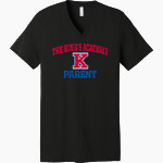 THE KING'S ACADEMY LIONS <span class="pdp-name-mascot">THE KING'S ACADEMY LIONS</span> Bella+Canvas Unisex Jersey Short Sleeve V-Neck Tee Front Thumbnail
