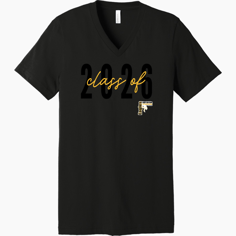 HOPE CHRISTIAN ACADEMY EAGLES <span class="pdp-name-mascot">HOPE EAGLES</span> Bella+Canvas Unisex Jersey Short Sleeve V-Neck Tee