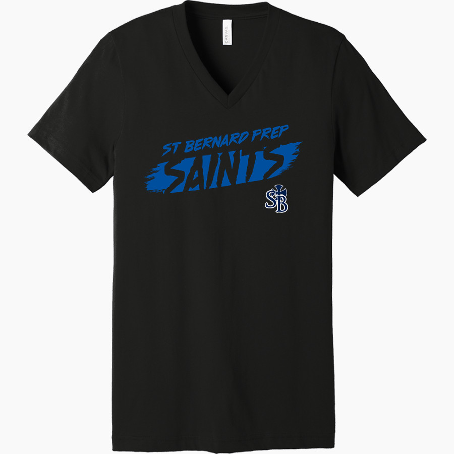ST BERNARD PREP SAINTS <span class="pdp-name-mascot">ST BERNARD PREP SAINTS</span> Bella+Canvas Unisex Jersey Short Sleeve V-Neck Tee