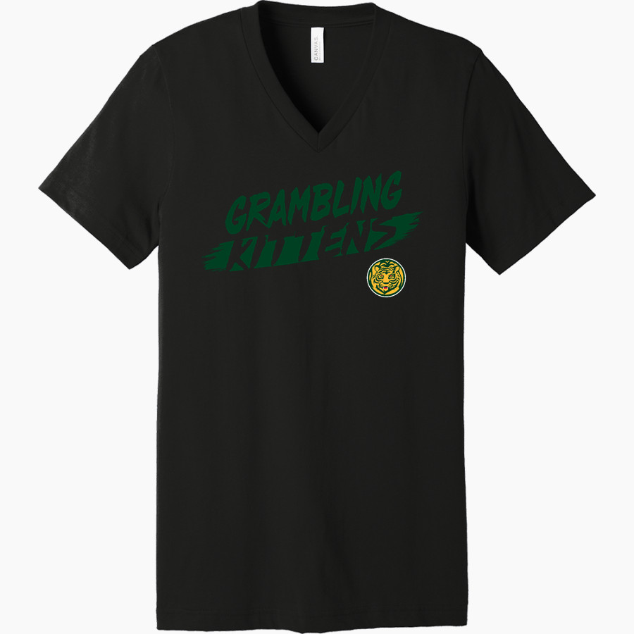 Grambling Kittens Bella+Canvas Unisex Jersey Short Sleeve V-Neck Tee