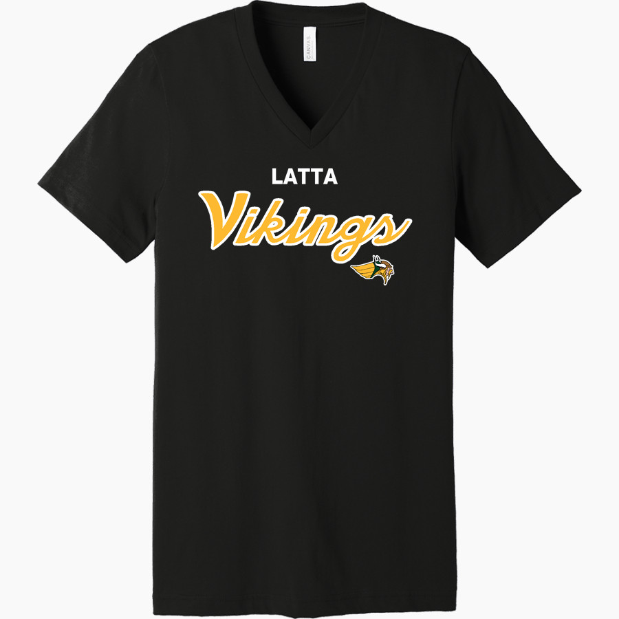 LATTA HIGH SCHOOL VIKINGS Bella+Canvas Unisex Jersey Short Sleeve V-Neck Tee