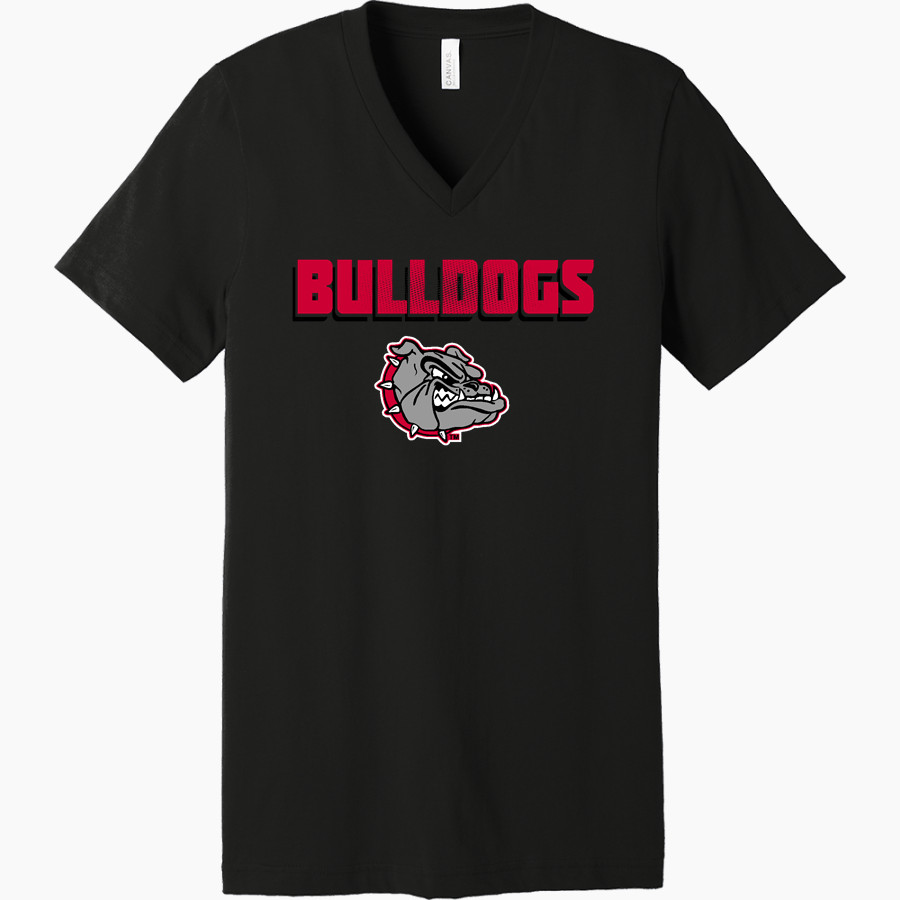 CHASE COUNTY HIGH SCHOOL BULLDOGS <span class="pdp-name-mascot">CHASE COUNTY BULLDOGS</span> Bella+Canvas Unisex Jersey Short Sleeve V-Neck Tee