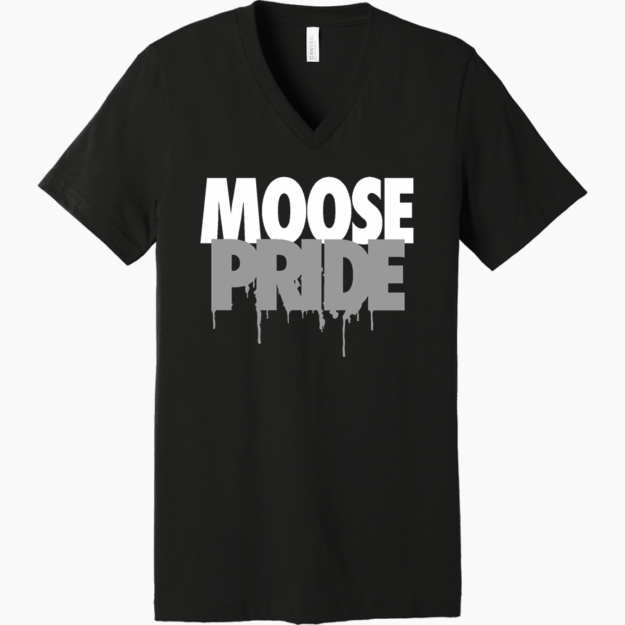 Maple Street School Moose <span class="pdp-name-mascot">Maple Street School Moose</span> Bella+Canvas Unisex Jersey Short Sleeve V-Neck Tee