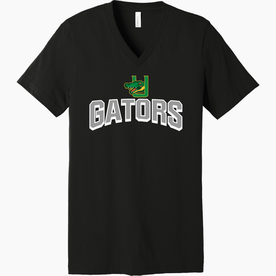 Unquowa Gators <span class="pdp-name-mascot">Unquowa School Gators</span> Bella+Canvas Unisex Jersey Short Sleeve V-Neck Tee