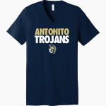 Antonito Trojans <span class="pdp-name-mascot">South Conejos Antonito Trojans</span> Bella+Canvas Unisex Jersey Short Sleeve V-Neck Tee Front Thumbnail