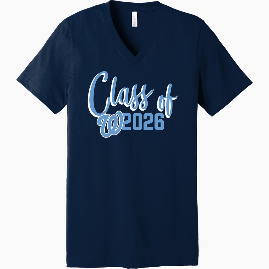 WESTLAKE HIGH SCHOOL THUNDER Bella+Canvas Unisex Jersey Short Sleeve V-Neck Tee