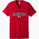 Eleva-Strum Cardinals <span class="pdp-name-mascot">Eleva-Strum Cardinals</span> Bella+Canvas Unisex Jersey Short Sleeve V-Neck Tee Front Thumbnail
