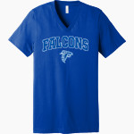 ATWATER HIGH SCHOOL FALCONS Bella+Canvas Unisex Jersey Short Sleeve V-Neck Tee Front Thumbnail