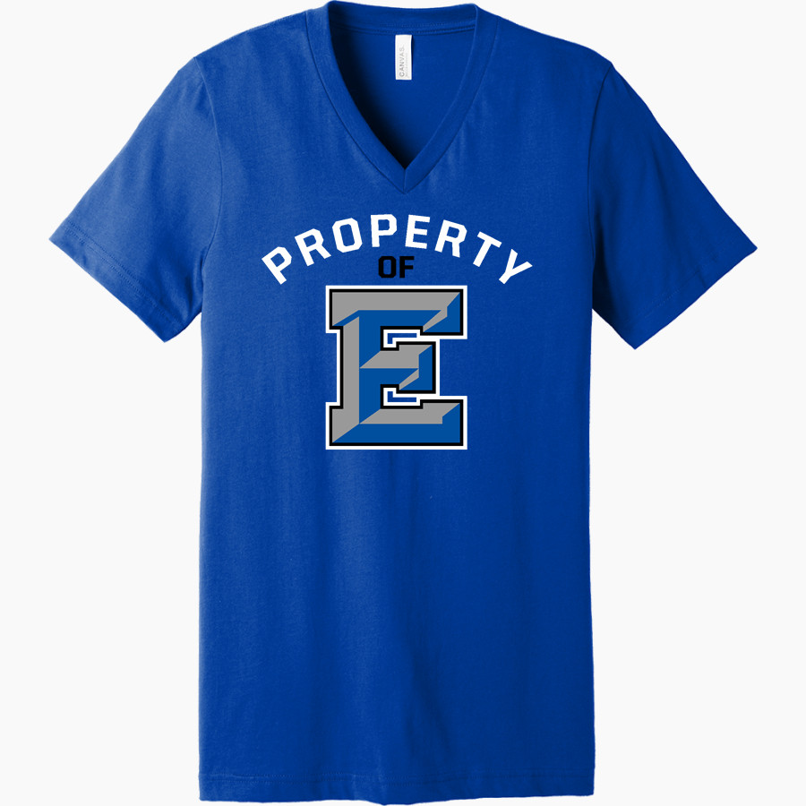 EDEN HIGH SCHOOL BULLDOGS <span class="pdp-name-mascot">EDEN BULLDOGS /LADY</span> Bella+Canvas Unisex Jersey Short Sleeve V-Neck Tee