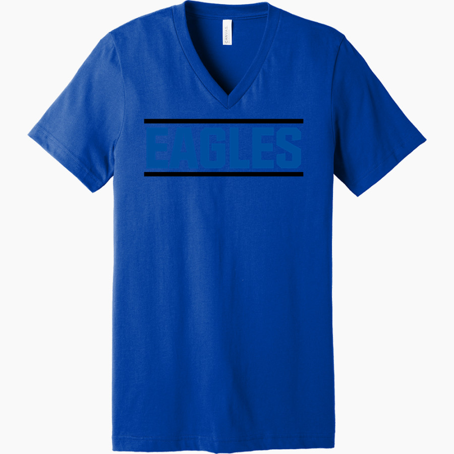 Jefferson Christian Eagles Bella+Canvas Unisex Jersey Short Sleeve V-Neck Tee