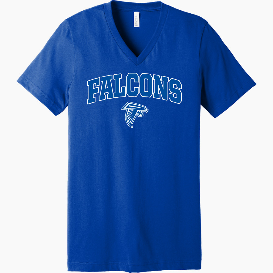 ATWATER HIGH SCHOOL FALCONS Bella+Canvas Unisex Jersey Short Sleeve V-Neck Tee