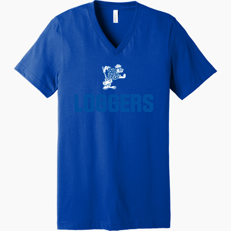 Vernonia Loggers Bella+Canvas Unisex Jersey Short Sleeve V-Neck Tee