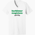 HERKIMER HIGH SCHOOL MAGICIANS <span class="pdp-name-mascot">HERKIMER MAGICIANS</span> Bella+Canvas Unisex Jersey Short Sleeve V-Neck Tee Front Thumbnail