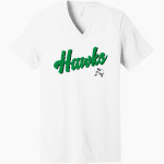 IOWA PARK HIGH SCHOOL HAWKS Bella+Canvas Unisex Jersey Short Sleeve V-Neck Tee Front Thumbnail